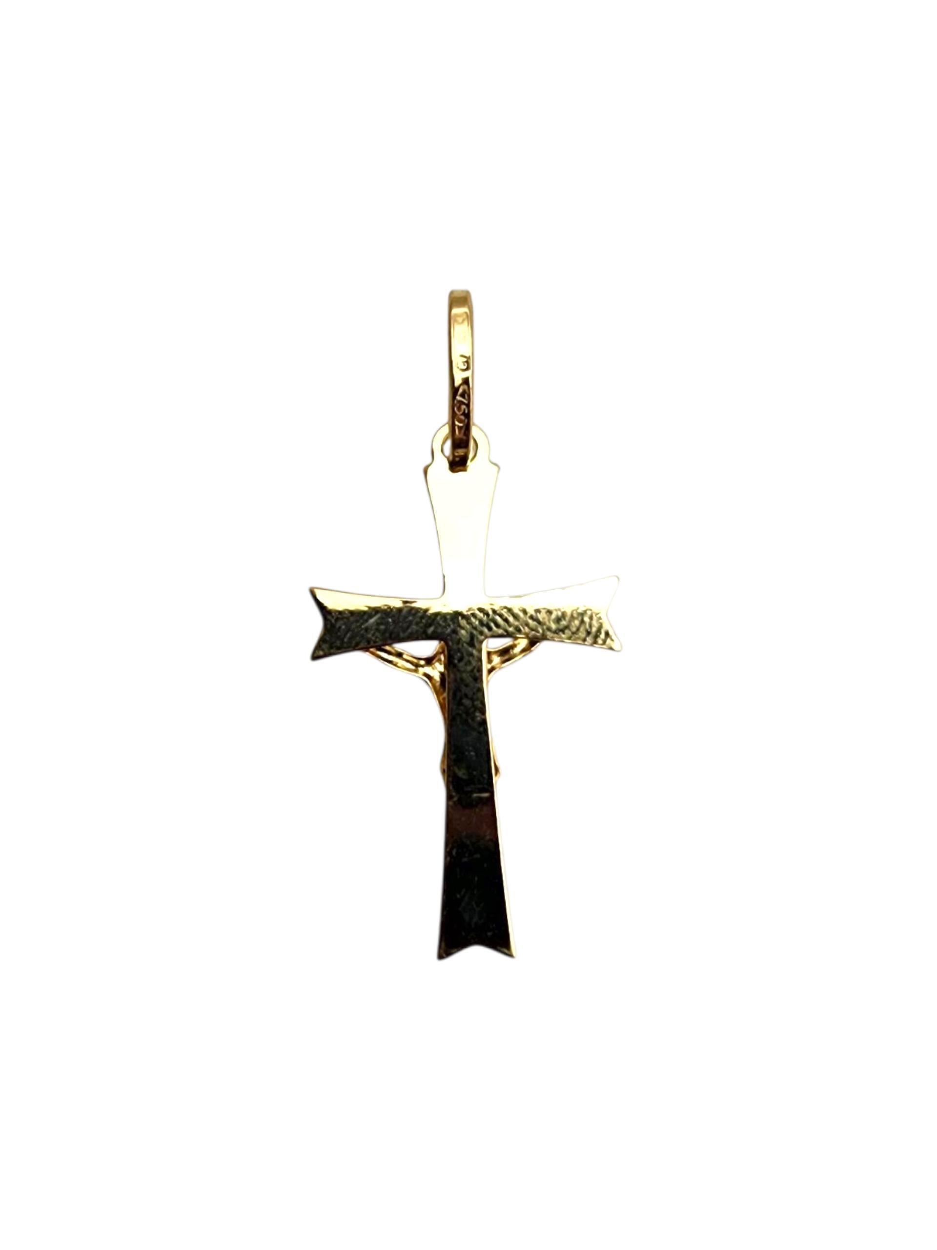 De las mujeres Colgante Crucifijo de oro amarillo de 18 quilates #22740 en venta