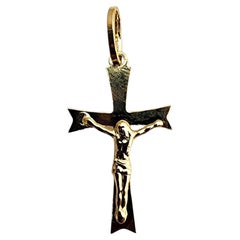 Ciondolo Crocifisso in oro giallo 18K #22740