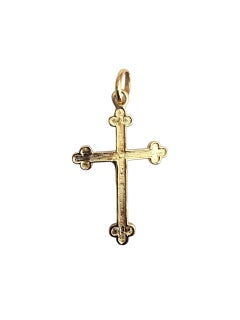 18k Yellow Gold Crucifix Pendant #22854