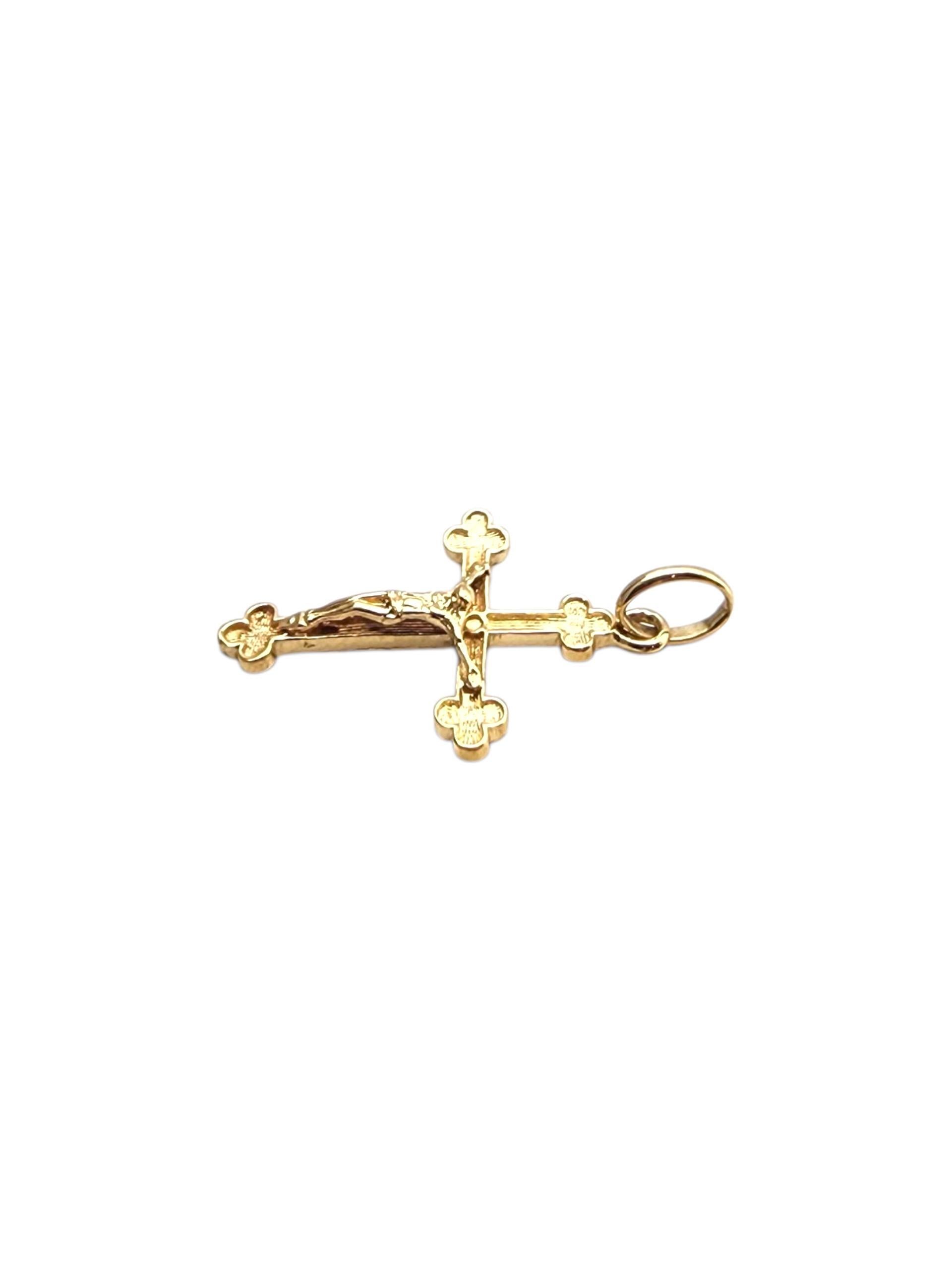 18k Gelbgold Kruzifix-Anhänger #22854 im Angebot 1