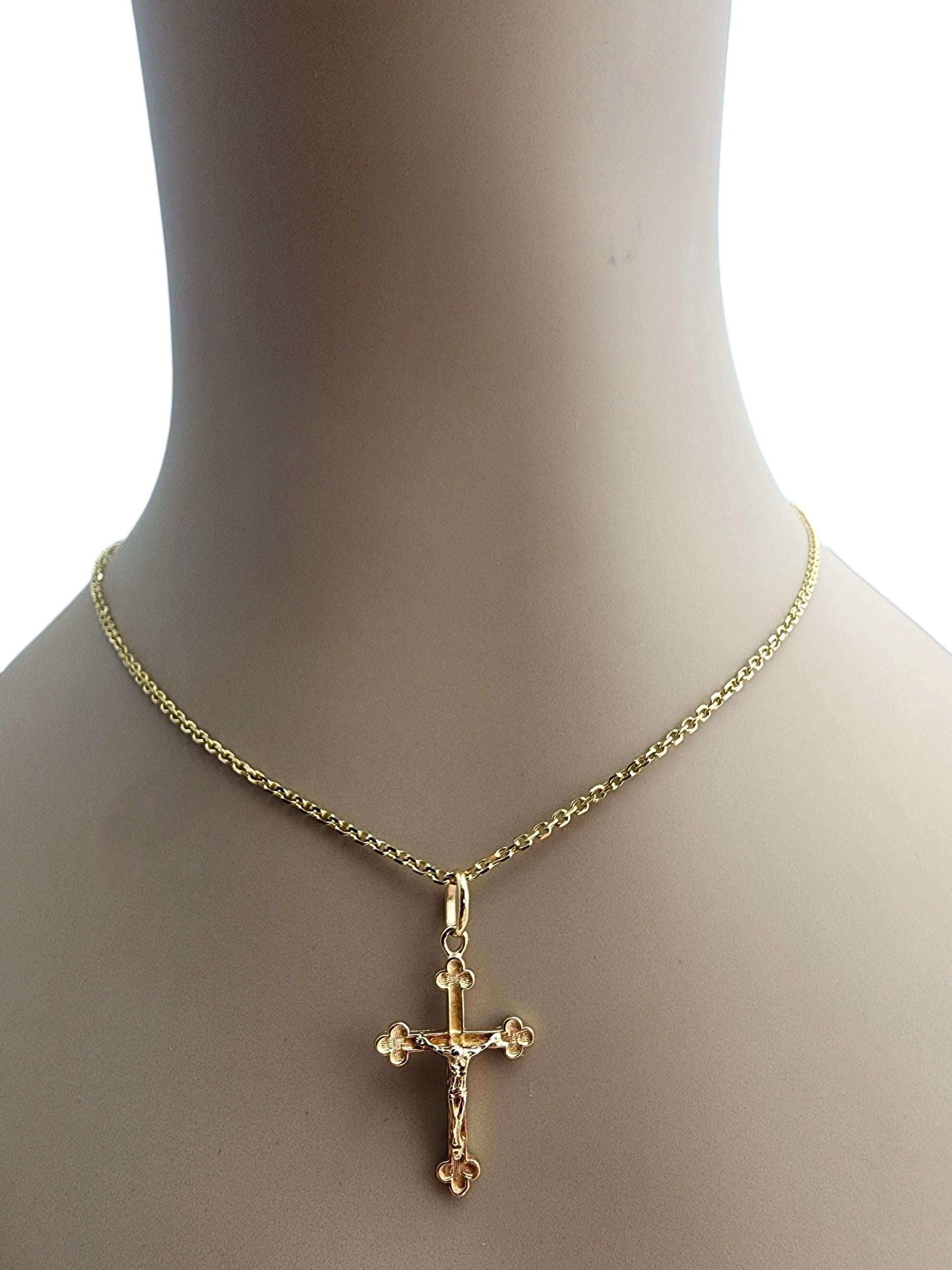 18k Gelbgold Kruzifix-Anhänger #22854 im Angebot 3