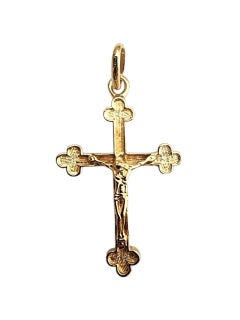 18k Gelbgold Kruzifix-Anhänger #22854