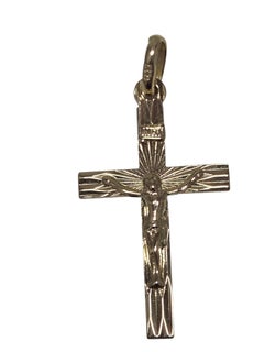 18K Yellow Gold Crucifix Pendant #24112