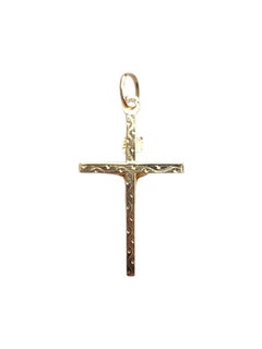 18K Yellow Gold Crucifix Pendant #25356
