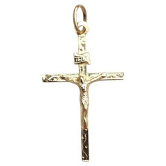 18K Yellow Gold Crucifix Pendant #25356