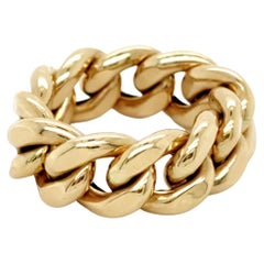 18K Yellow Gold Cuban Fashion Ring