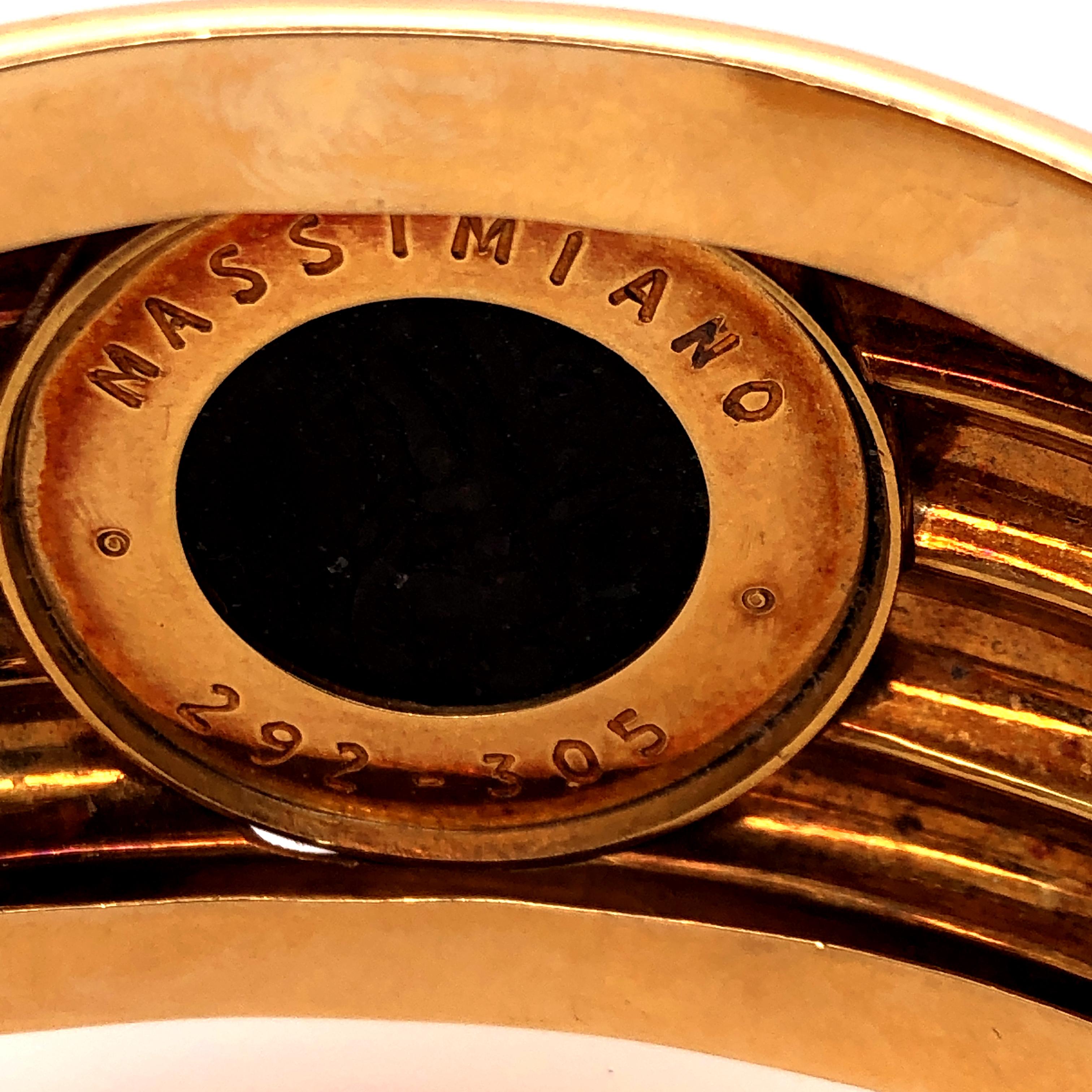 18 Karat Yellow Gold Cuff Bracelet with Roman Coin, Diamond, and Citrine 1