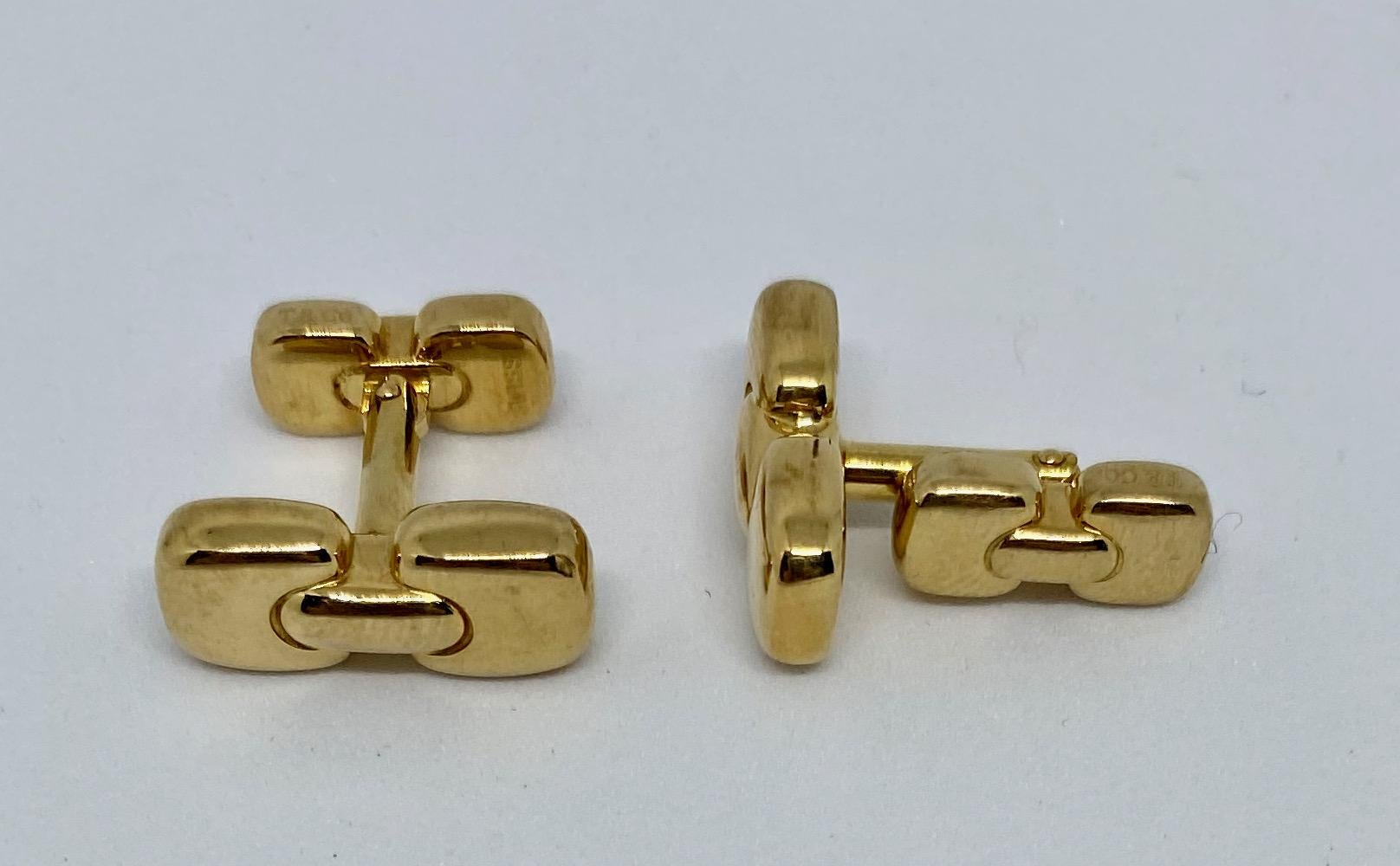 tiffany gold cufflinks