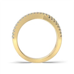 18 Karat Yellow Gold Dahlia Interweave Diamond Ring '1/2 Carat'
