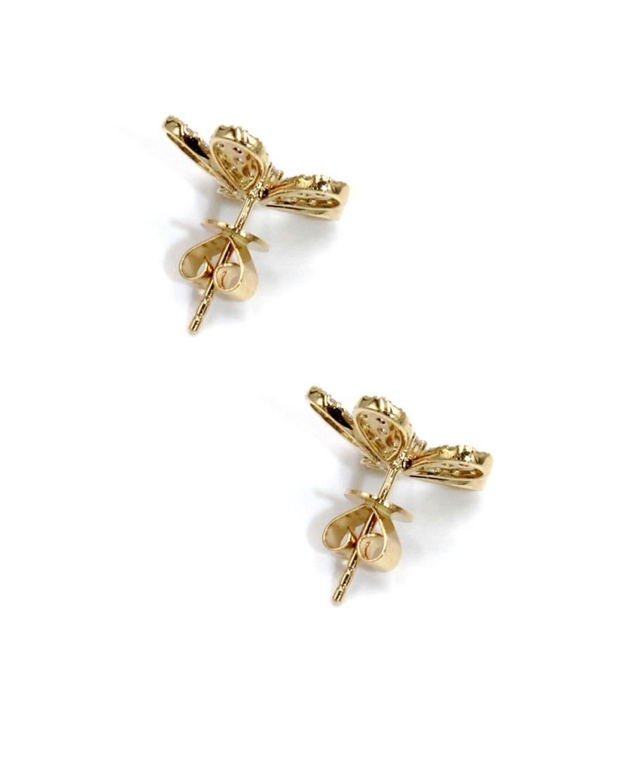daisy earrings gold