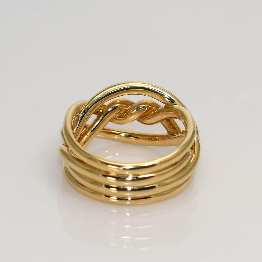 18k Yellow Gold David Yurman Continuance Diamond Ring 11g, .25tdw In Excellent Condition For Sale In Laguna Beach, CA