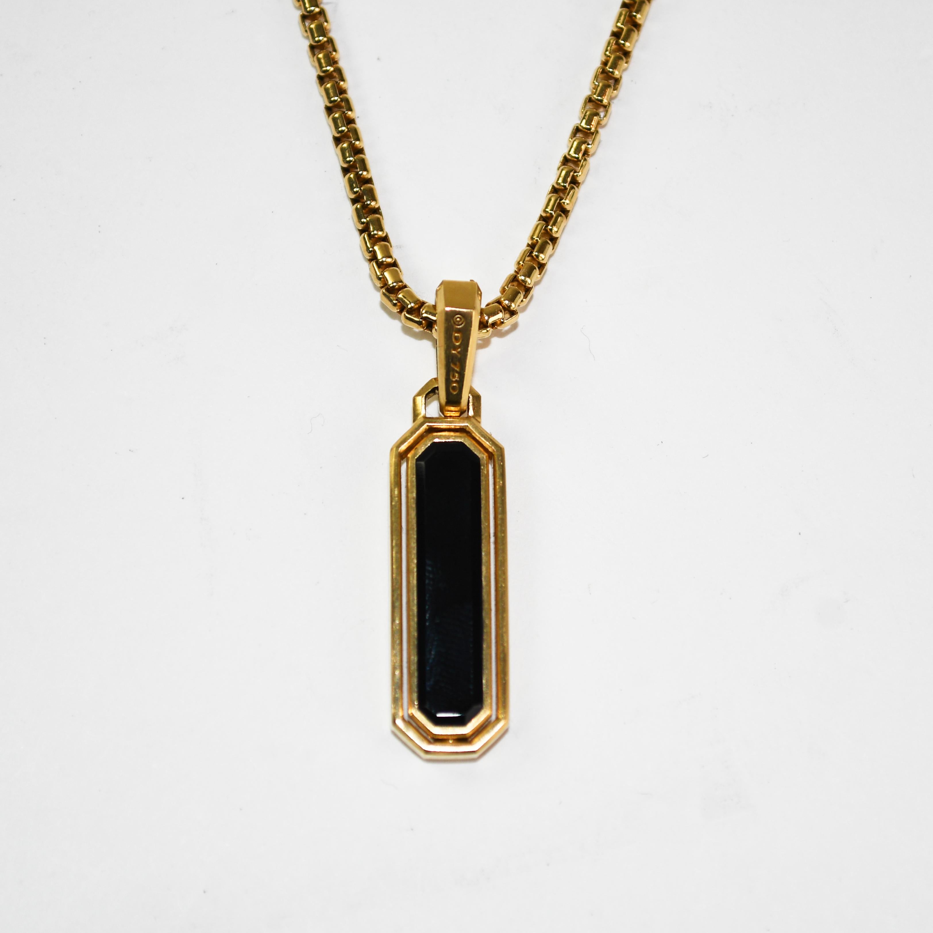 da uomo o donna Collana con ciondolo di diamanti in oro giallo 18 carati David Yurman 24,3g in vendita
