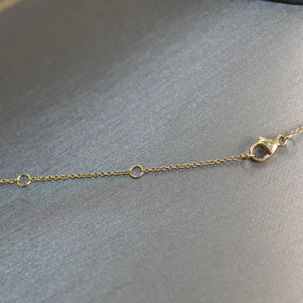 Women's 18k Yellow Gold David Yurman Necklace Emerald & Diamond Pendant, 2.5gr