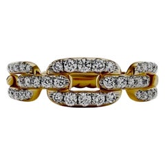 Anello con diamante a catena Stax David Yurman in oro giallo 18K