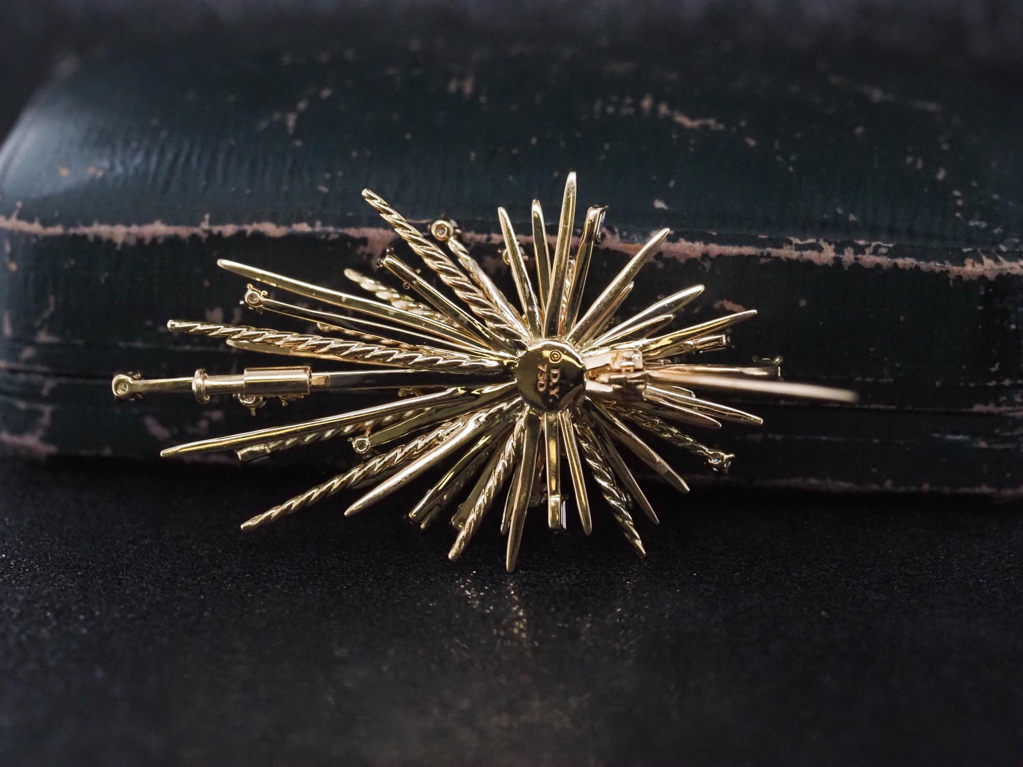 David Yurman Supernova Broche/ Pendentif en or jaune 18 carats en vente 2