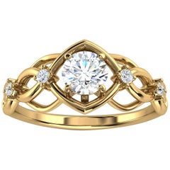 18K Yellow Gold Delicate Orim Diamond Ring '2/5 Ct. tw'