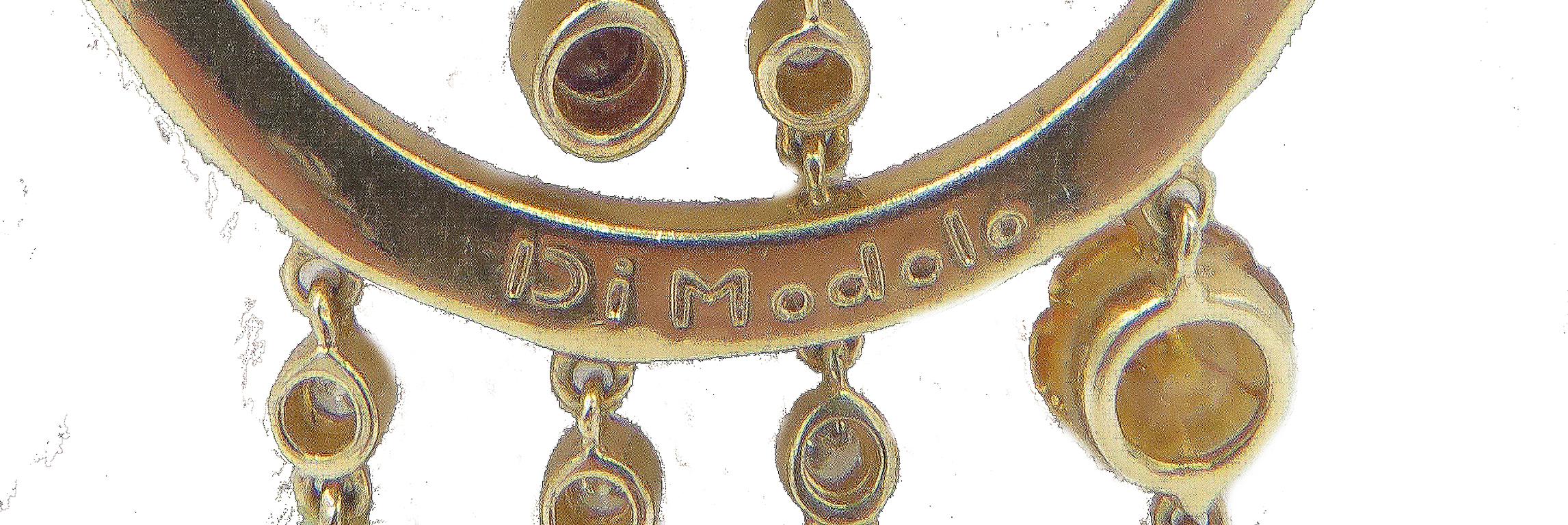 Di Modolo Pendentif Tempia en or jaune 18 carats et diamants Excellent état - En vente à West Palm Beach, FL