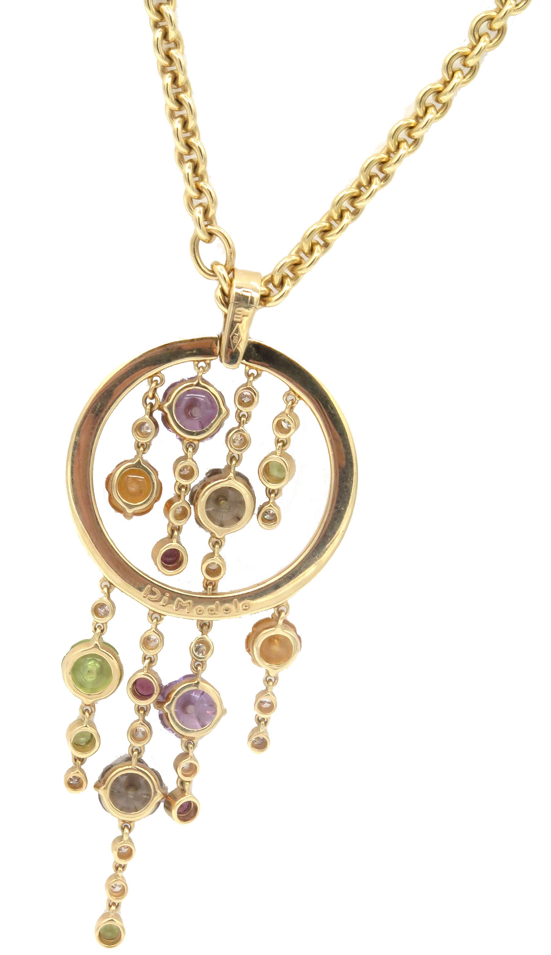 Di Modolo Pendentif Tempia en or jaune 18 carats et diamants Unisexe en vente