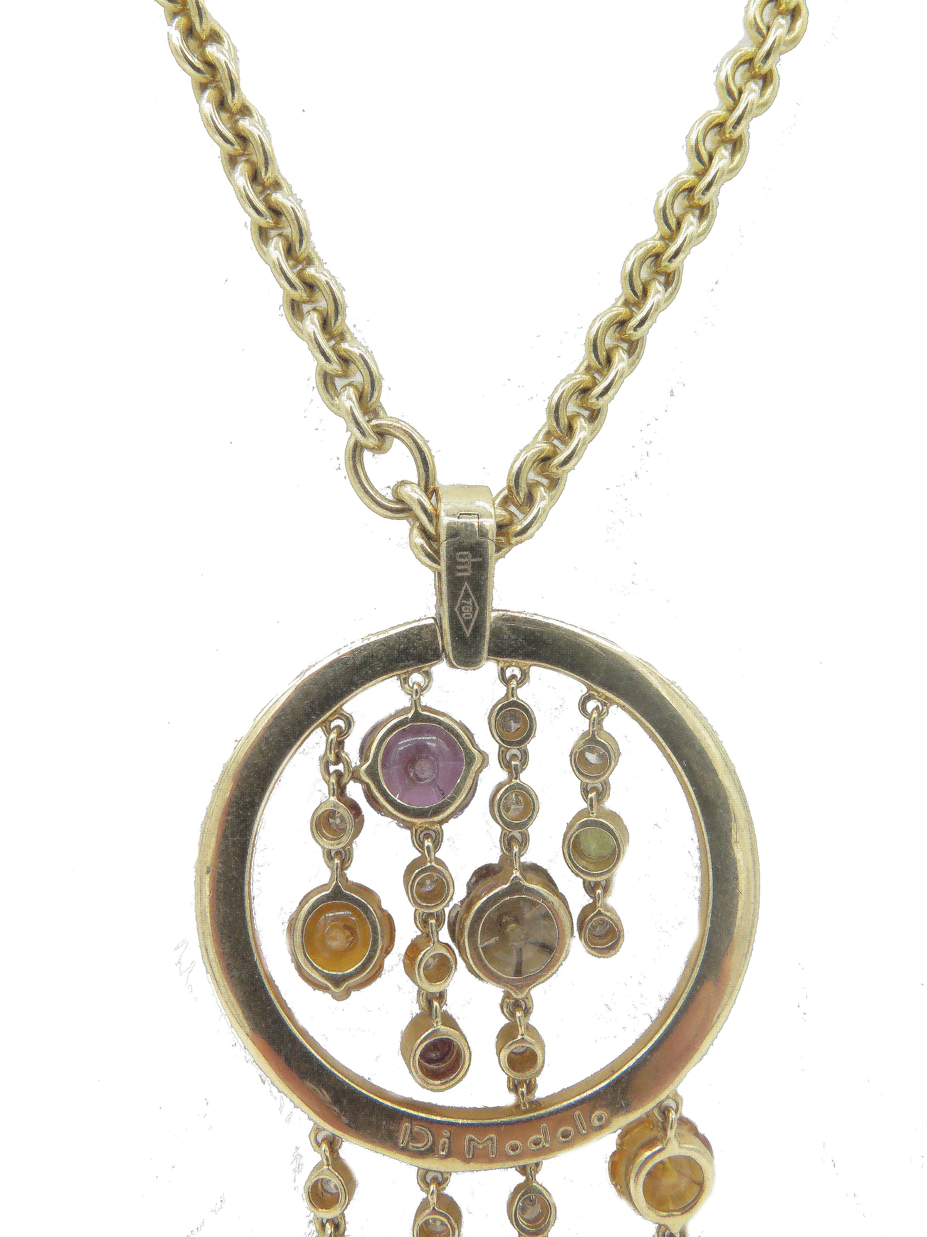 Di Modolo Pendentif Tempia en or jaune 18 carats et diamants en vente 1