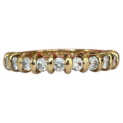 Anello di fidanzamento "Half Eternity" in oro giallo 18 carati con diamante da 0,45 carati