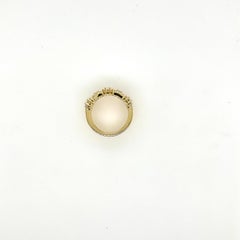 18k Yellow Gold Diamond 3 Row Band Ring