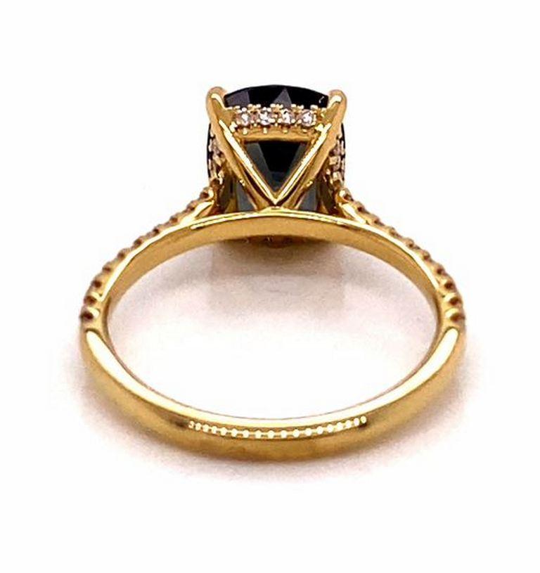 smoky black diamond ring