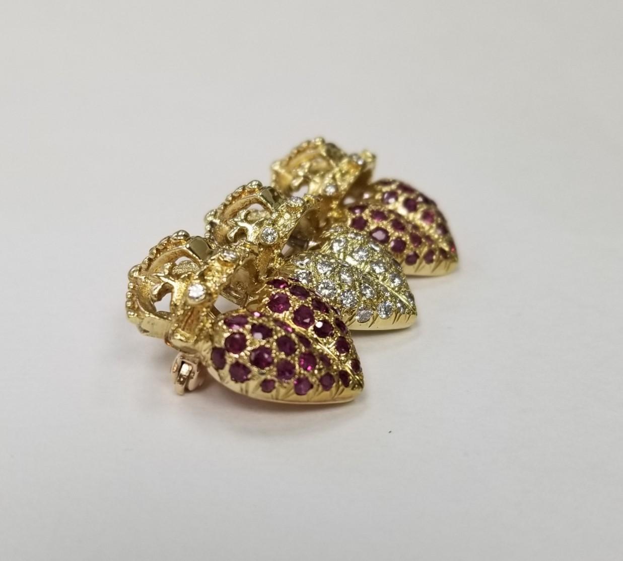 Specifications:
*Motivated to Sell – Please make a Fair Offer*
Metal: 18K (Au 72.91-75%)
Weight: 16.2G
Main Stone:  43 Diamonds 1.15cts.
Color: G 
Clarity: VS
Secondary Stone: 56 Rubies 1.70cts.

