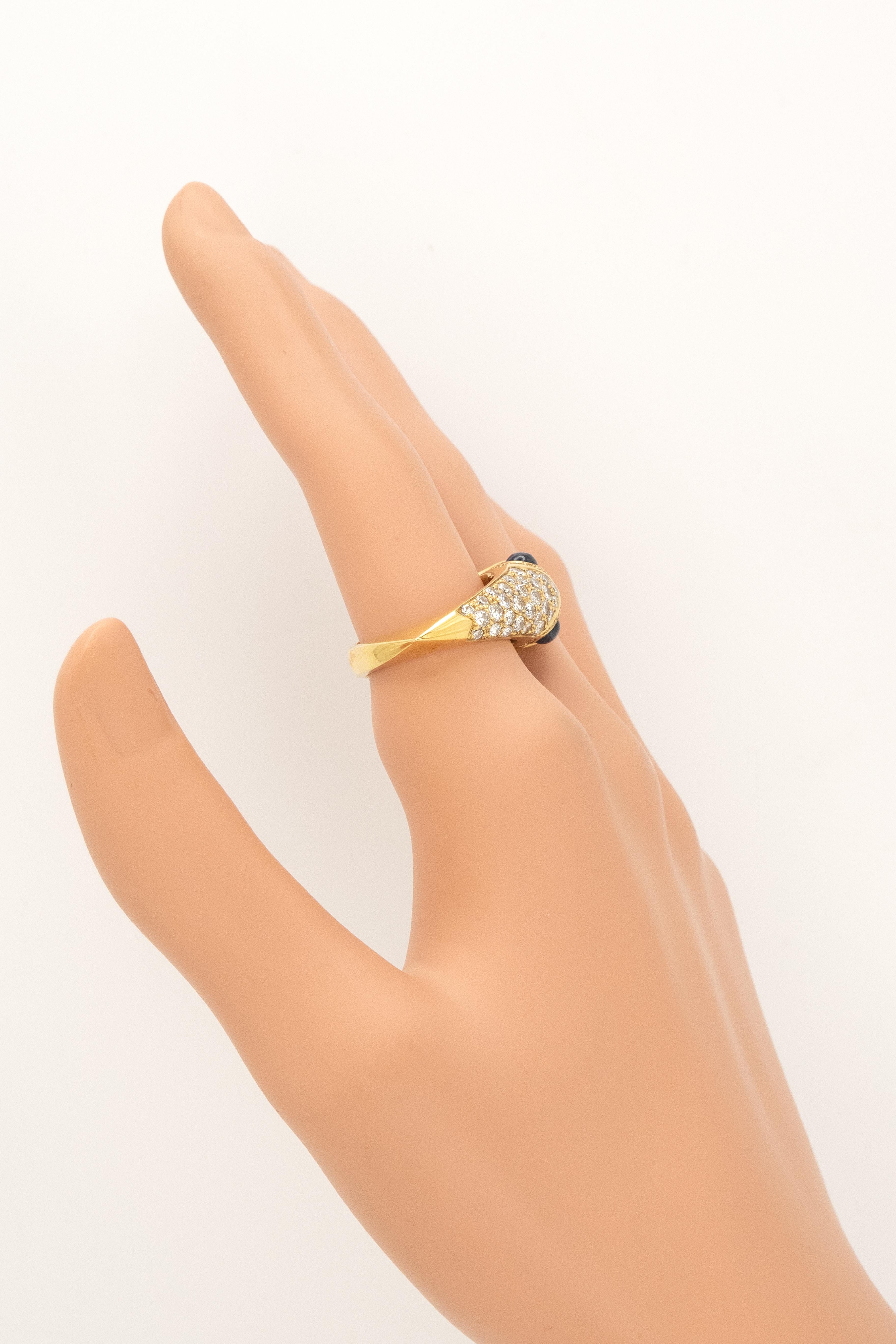 18K Gelbgold Diamant und gelber Diamant Saphir Fischmotiv Ring im Angebot 7