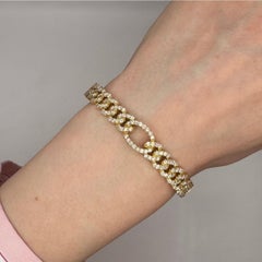 18K Yellow Gold Diamond Bangle Bracelet – 2.25ct Diamonds