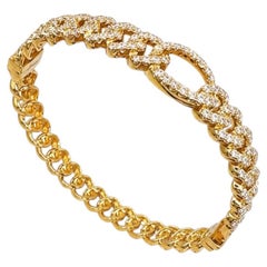 18K Yellow Gold Diamond Bangle Bracelet – 2.25ct Diamonds