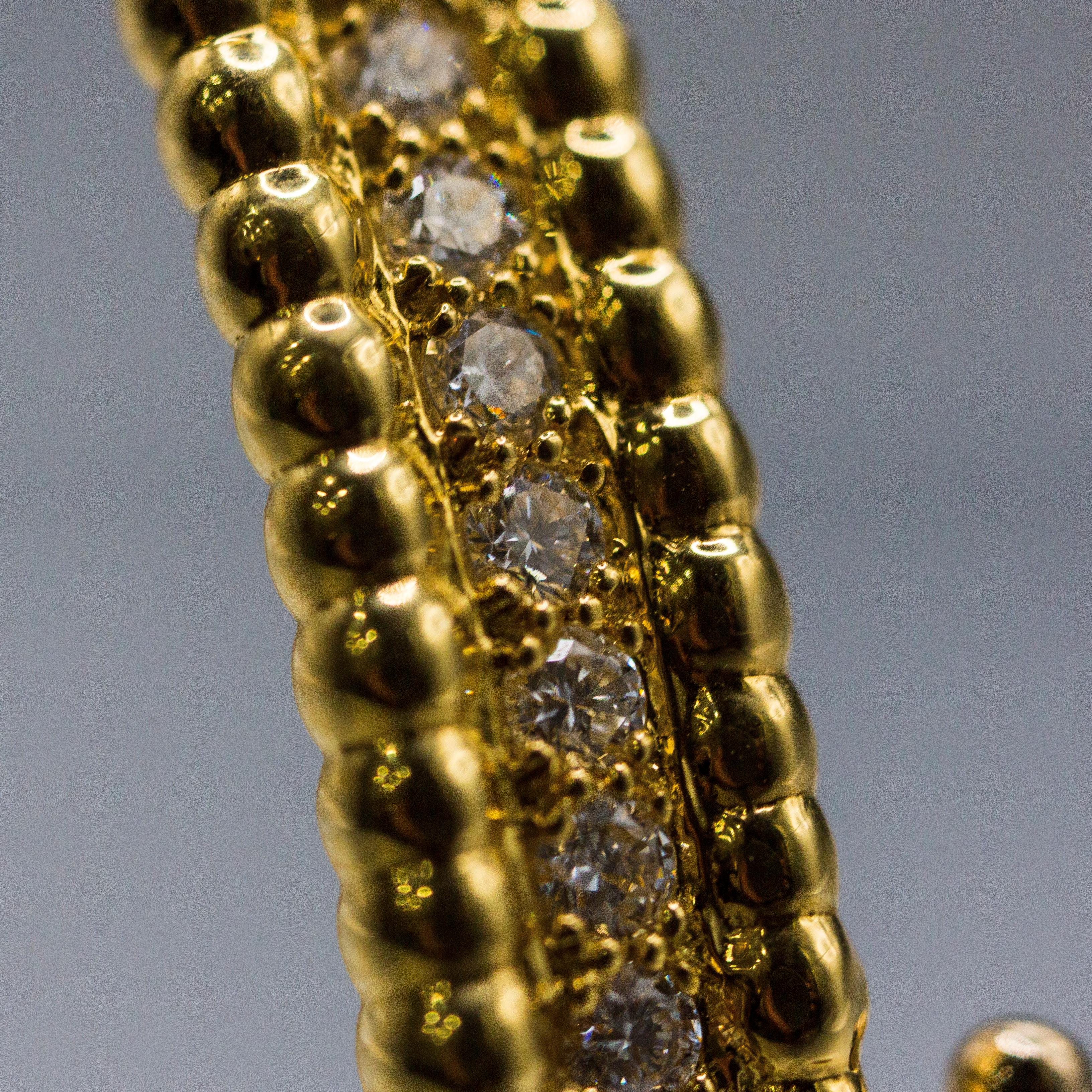 18k Gelbgold Diamant-Armreif im Angebot 2