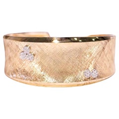 18K Yellow Gold Diamond Bangle Bracelet