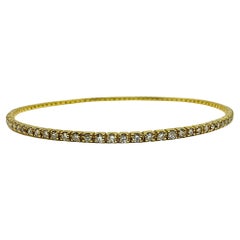 Brazalete de diamantes de oro amarillo de 18 quilates