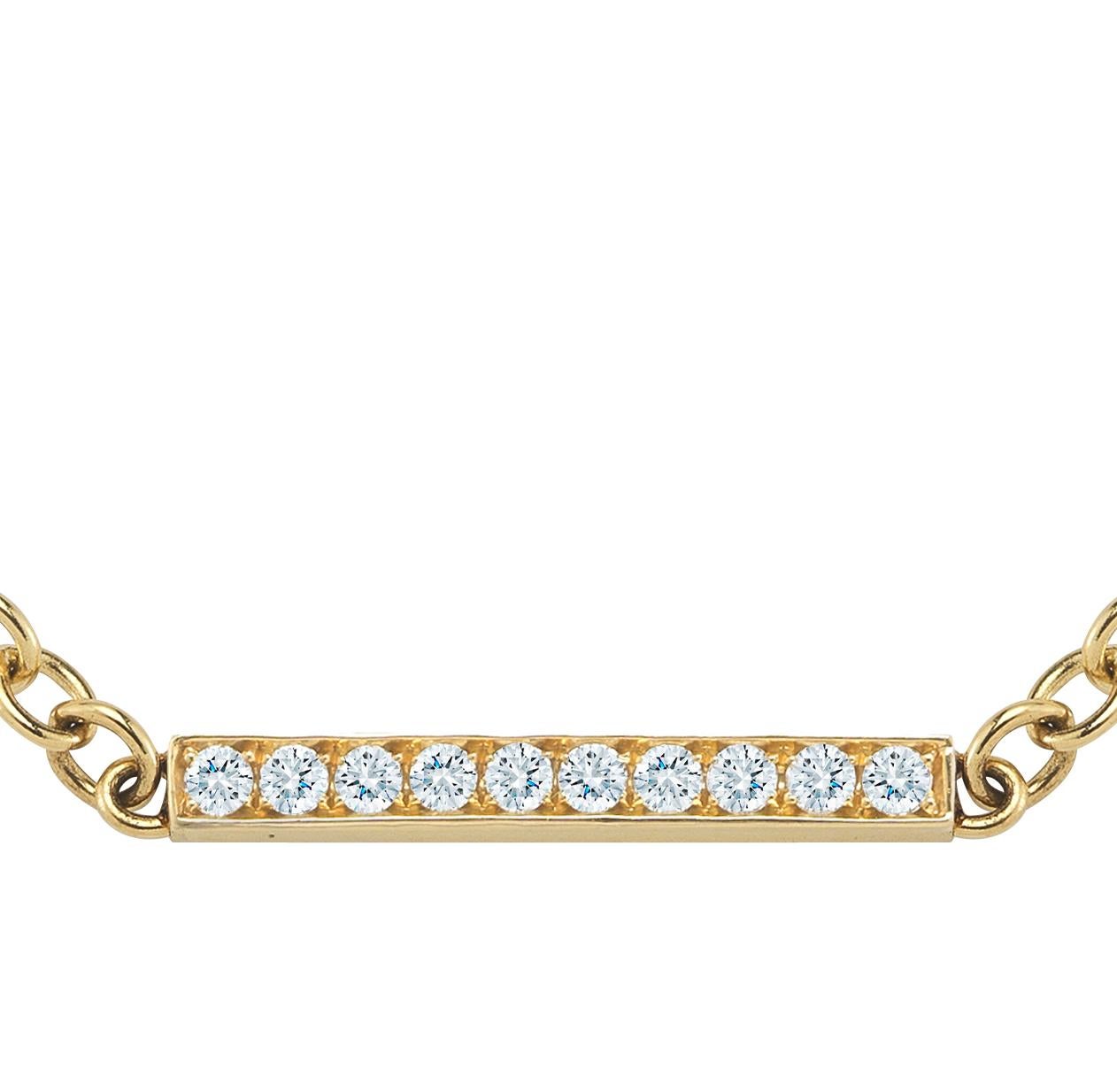 Not quite an ID bracelet, not quite a tennis bracelet. But somewhere in between that is perfect.

18k yellow gold 
0.20 cts of rubies 
6