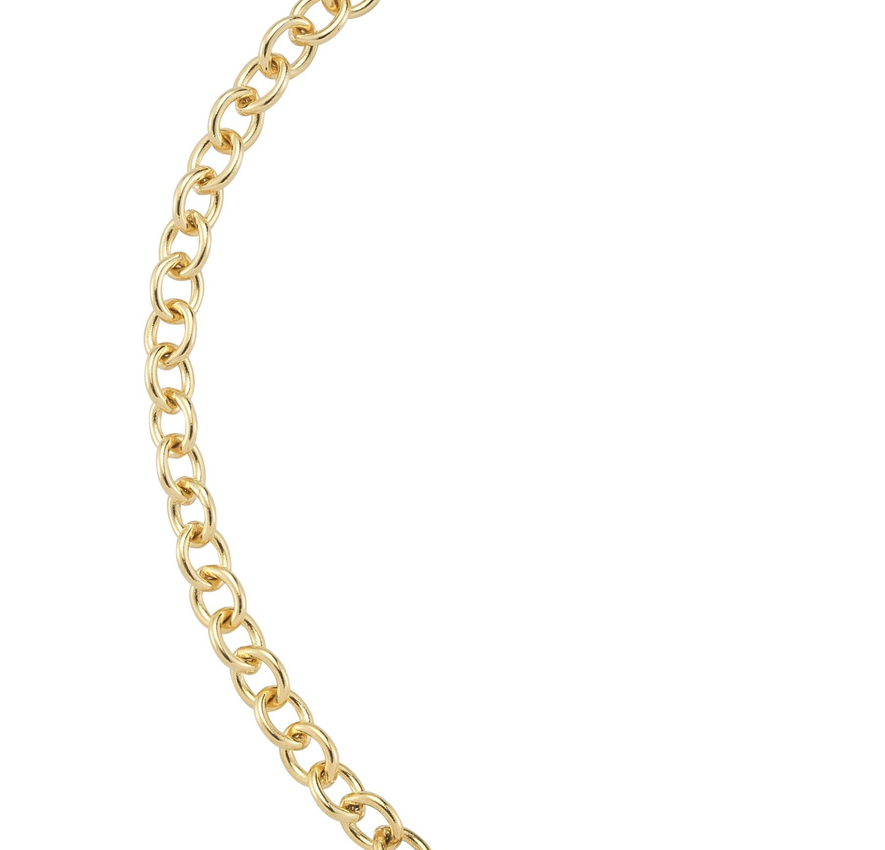 Women's or Men's 18 Karat Yellow Gold Diamond Bar Bracelet For Sale