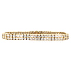 Bracelet en or jaune 18 carats avec diamants de 10,09 carats