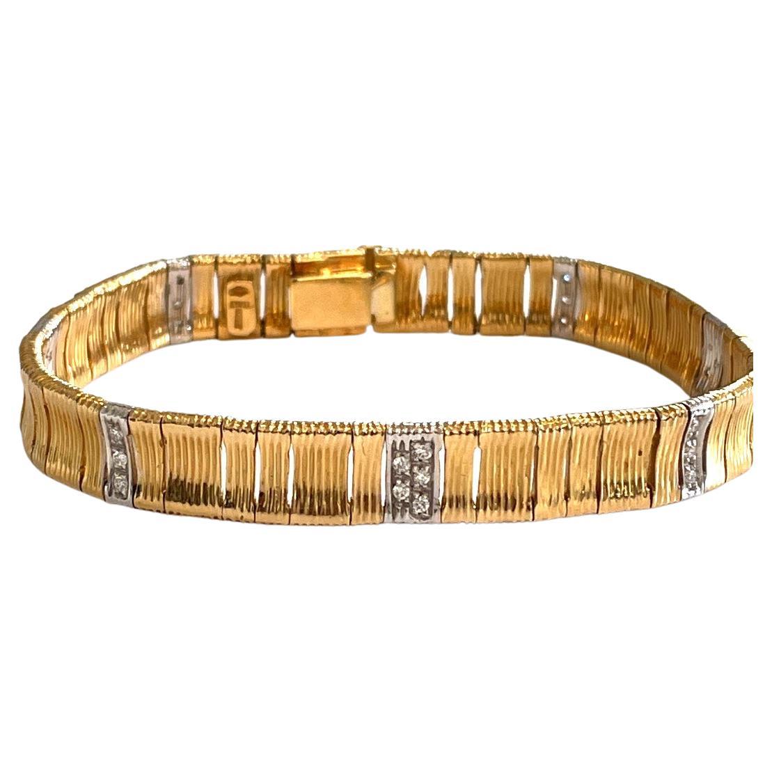 18 Karat Gelbgold Diamantarmband