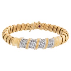 18 Karat Gelbgold Diamantarmband mit ca. 0,5 Karat Tdw