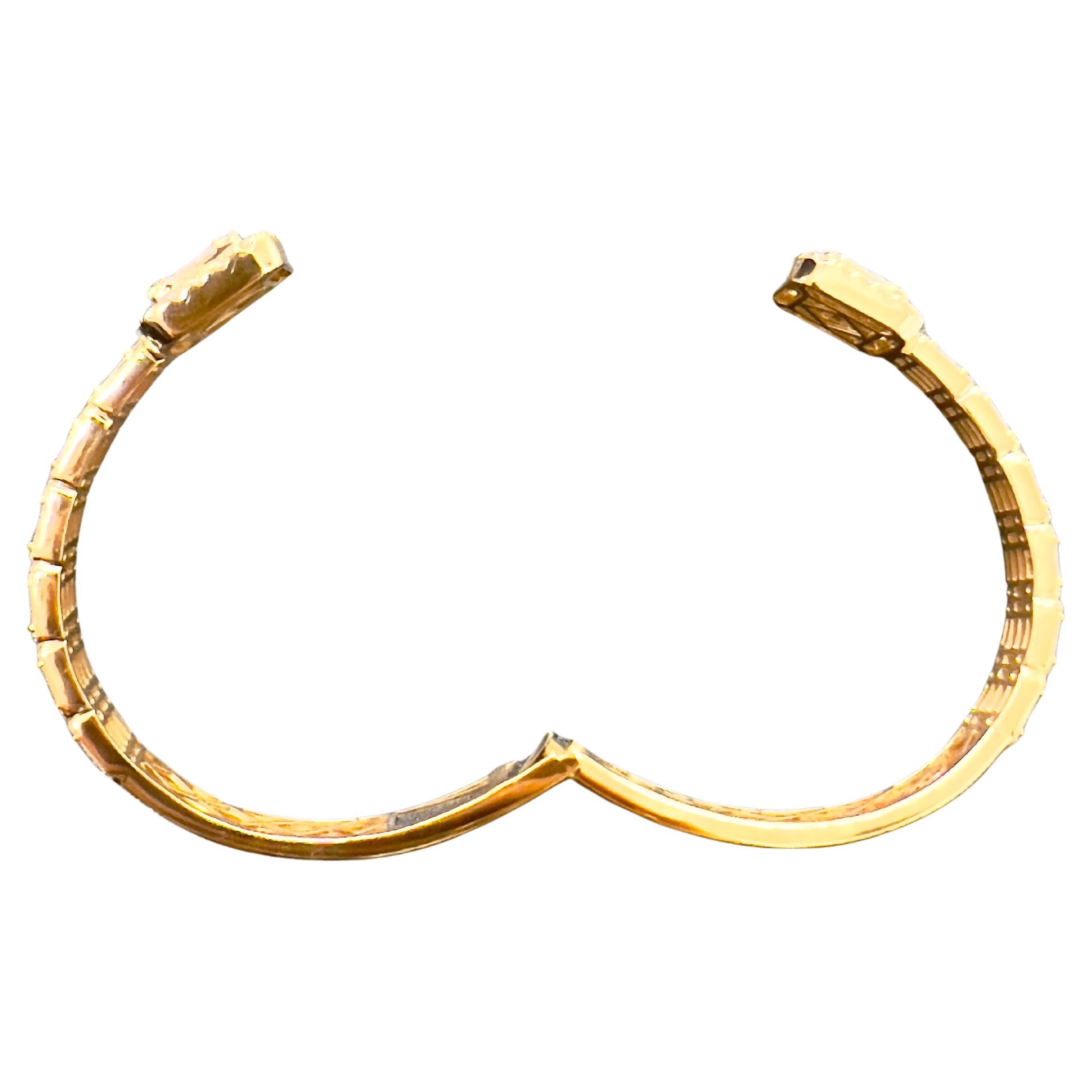 Bracelet en or jaune 18 carats avec diamants en dérivation Neuf - En vente à Carrollton, TX