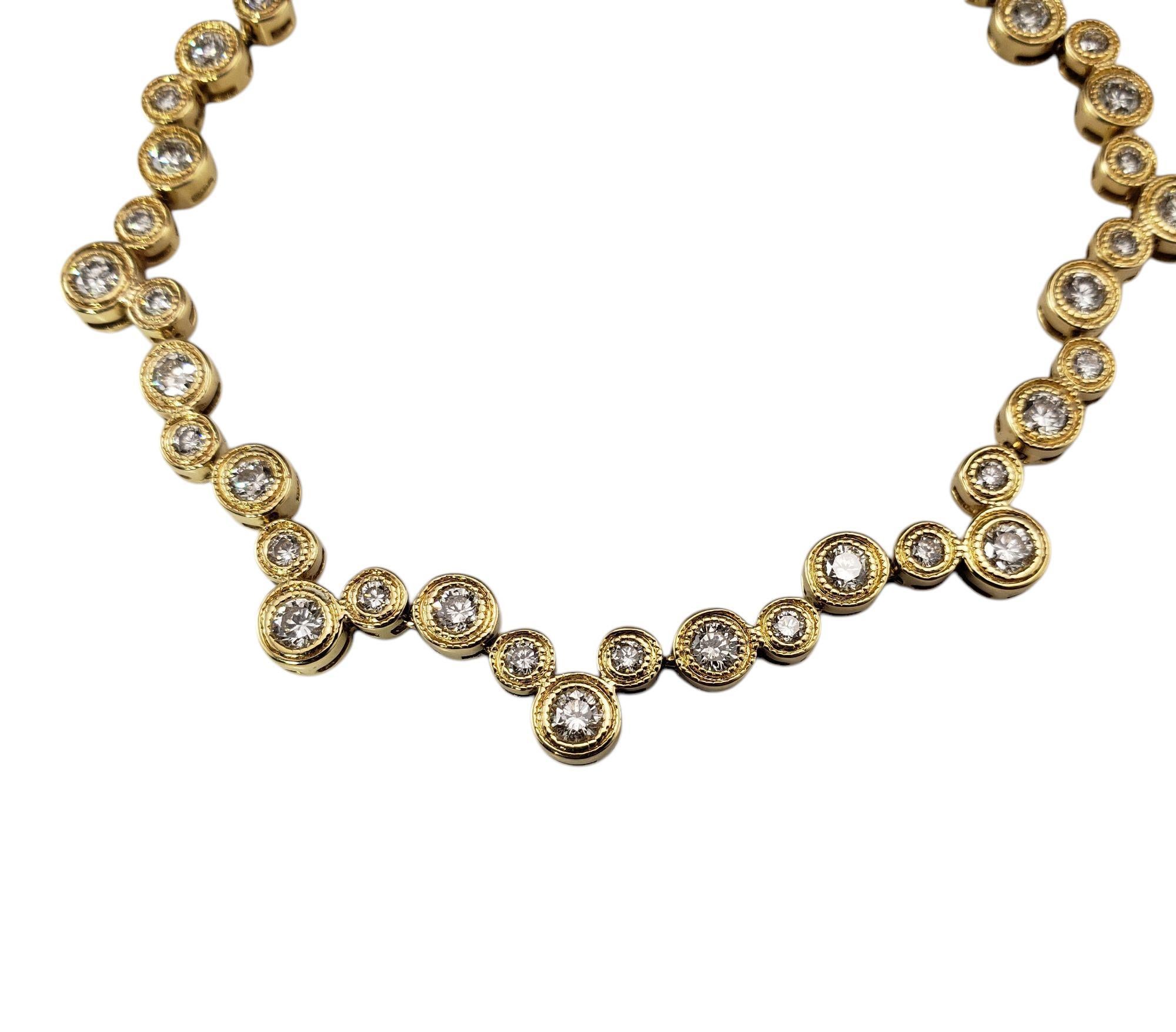 Pulsera de tenis de oro amarillo de 18 quilates con diseño de círculos de diamantes #21809 Corte brillante en venta