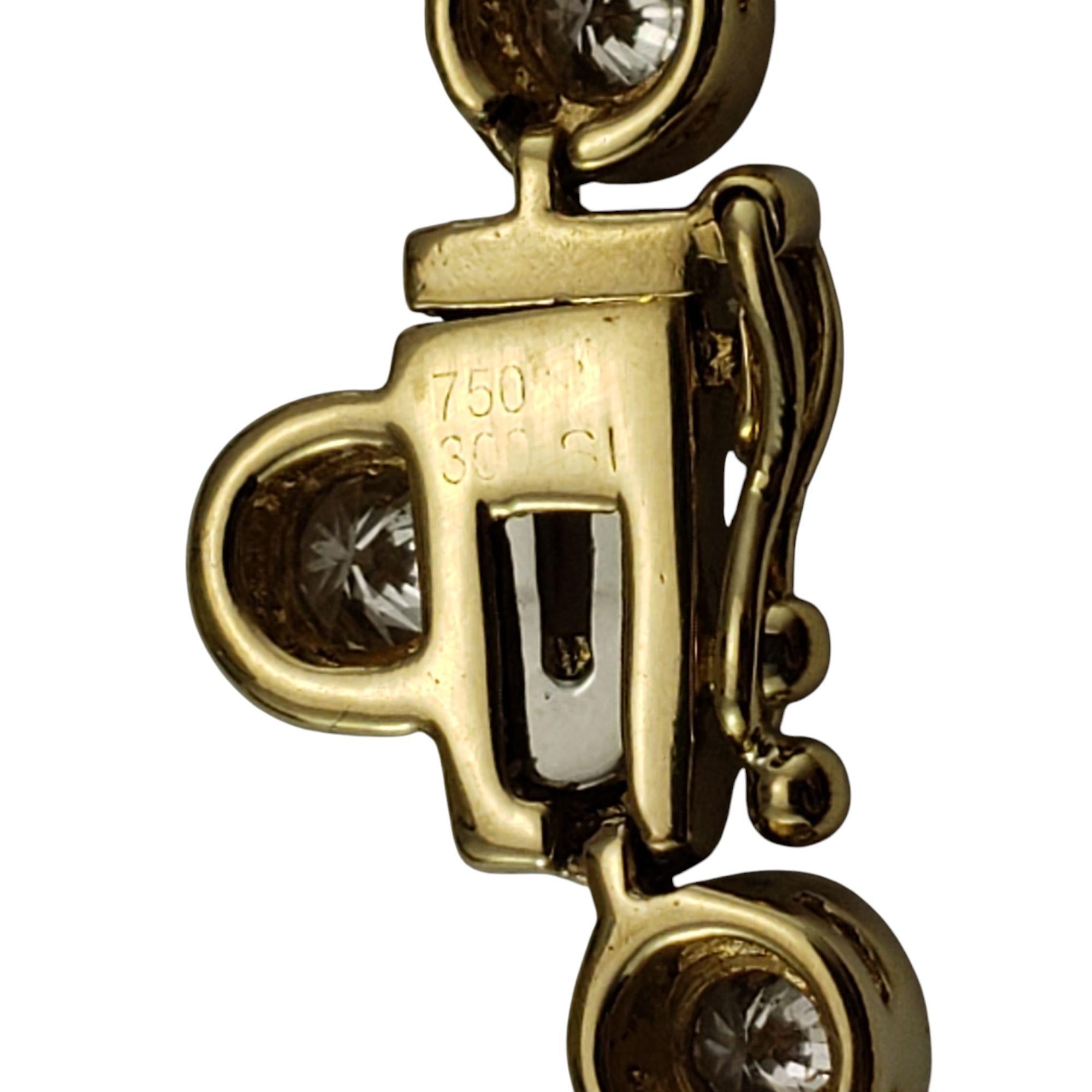 Pulsera de tenis de oro amarillo de 18 quilates con diseño de círculos de diamantes #21809 en Bueno estado para la venta en Washington Depot, CT