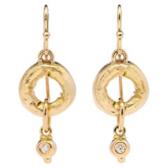 18K Yellow Gold Diamond Cleopatra Earrings by Misani