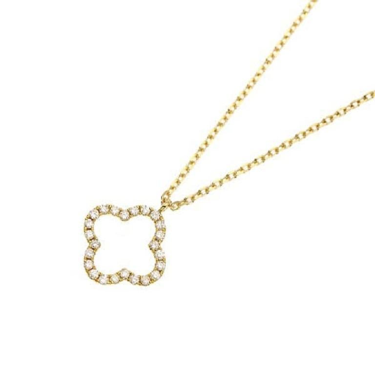 Enhance your neckline with our charming Diamond Clover Pendant Necklace, featuring a delightful clover motif adorned with sparkling diamonds. Crafted from luxurious 18K yellow gold, this necklace exudes elegance and sophistication, perfect for