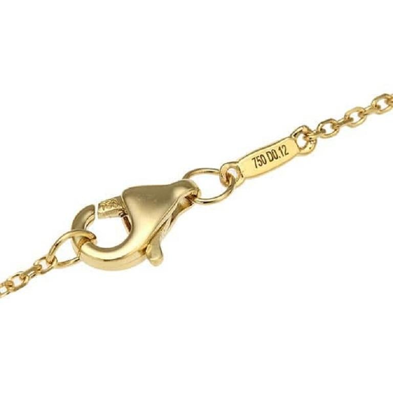 Artist 18K Yellow Gold Diamond Clover Pendant Necklace For Sale