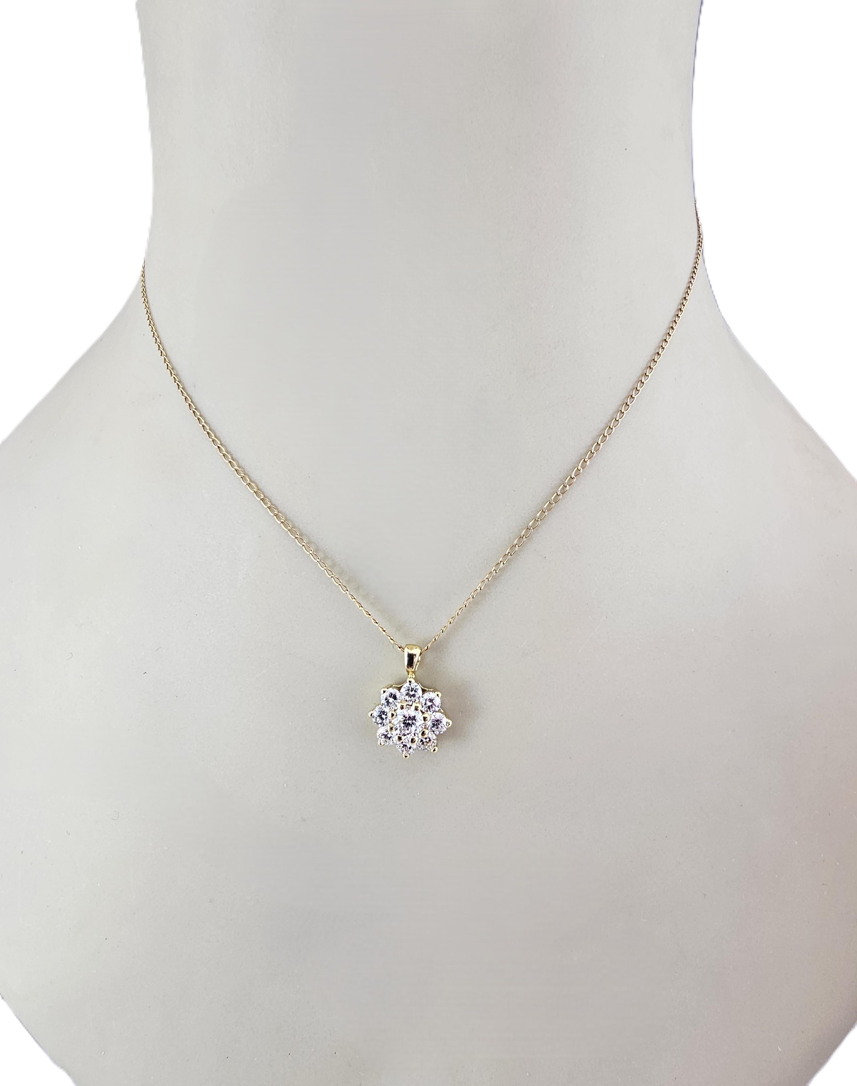 Pendentif en or jaune 18K avec diamants #23614 en vente 1