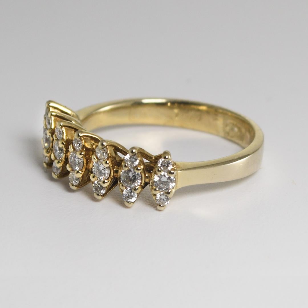 18 Karat Gelbgold Diamant-Cocktailring 0,33 Karat 1