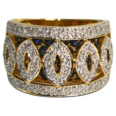 Anillo de cóctel de diamantes de oro amarillo de 18 quilates 0,33 ct