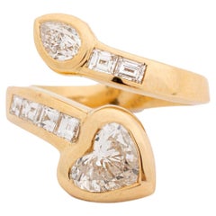 Anello Cocktail con diamanti in oro giallo 18k da 2,72 carati