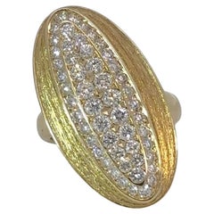 18 Karat Gelbgold & Diamant-Cocktailring