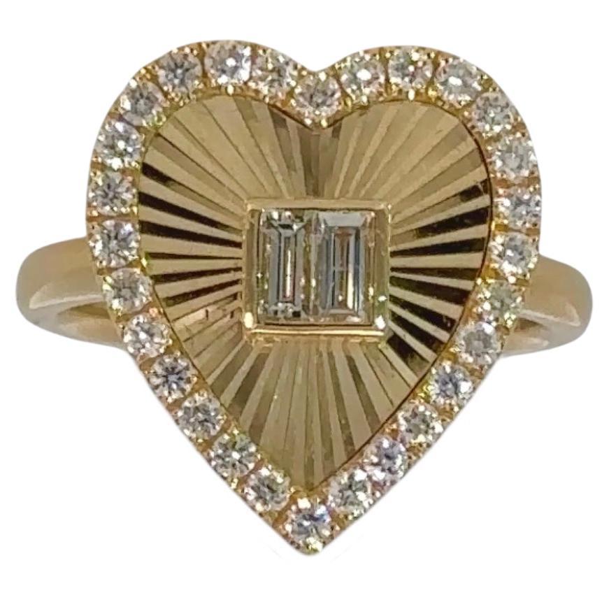 Bague cocktail en or jaune 18 carats et diamants